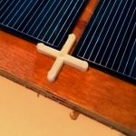 Solar cells tabbing jig using tile spacers header