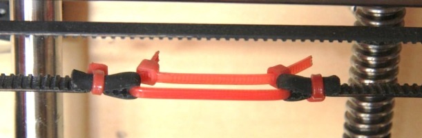Belt connecting with zip ties