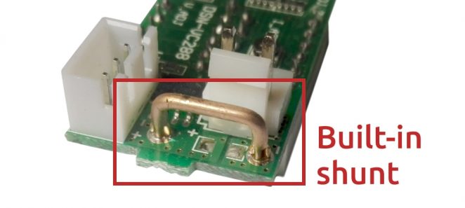 Built-in shunt on volt- and ammeter-100V / 10A / DSN-VC288