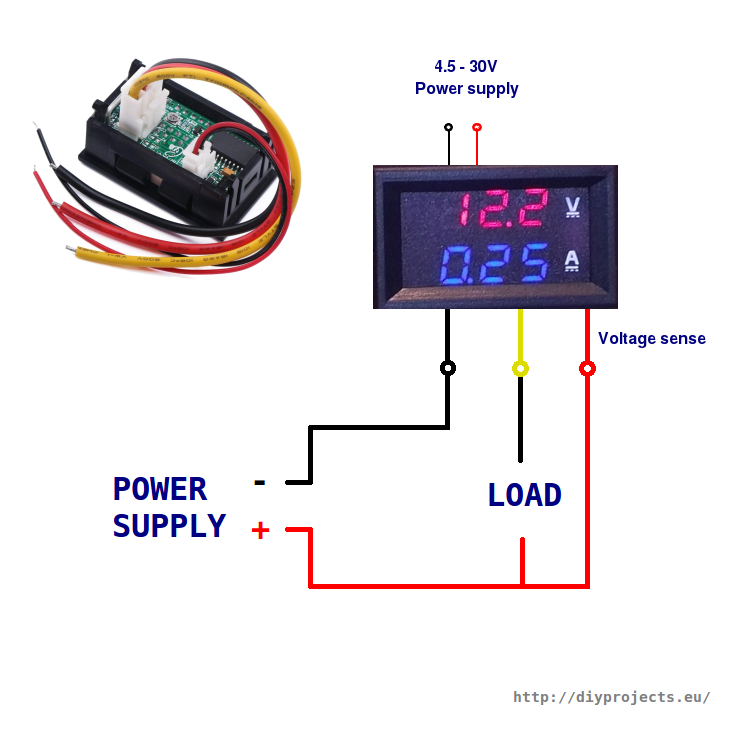 How To Wire Digital Dual Display Volt And Ammeter Diy Projects 