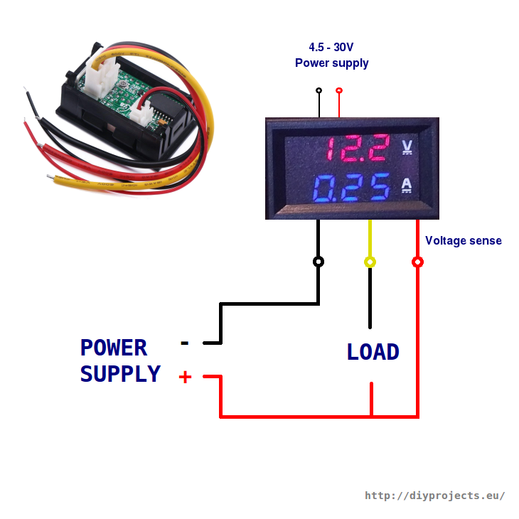 How To Wire Digital Dual Display Volt And Ammeter DIY Projects